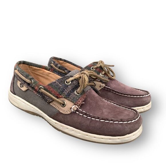 Sperry Shoes - Sperry Top-Sider Women's Bluefish Wool Boat Shoe Dark Brown Leather Size 6.5